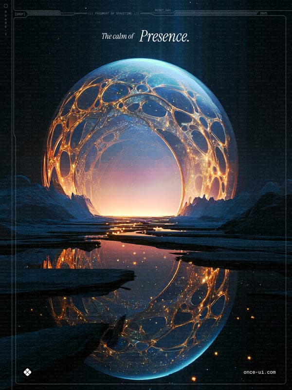The calm of Presence - Once UI brand image